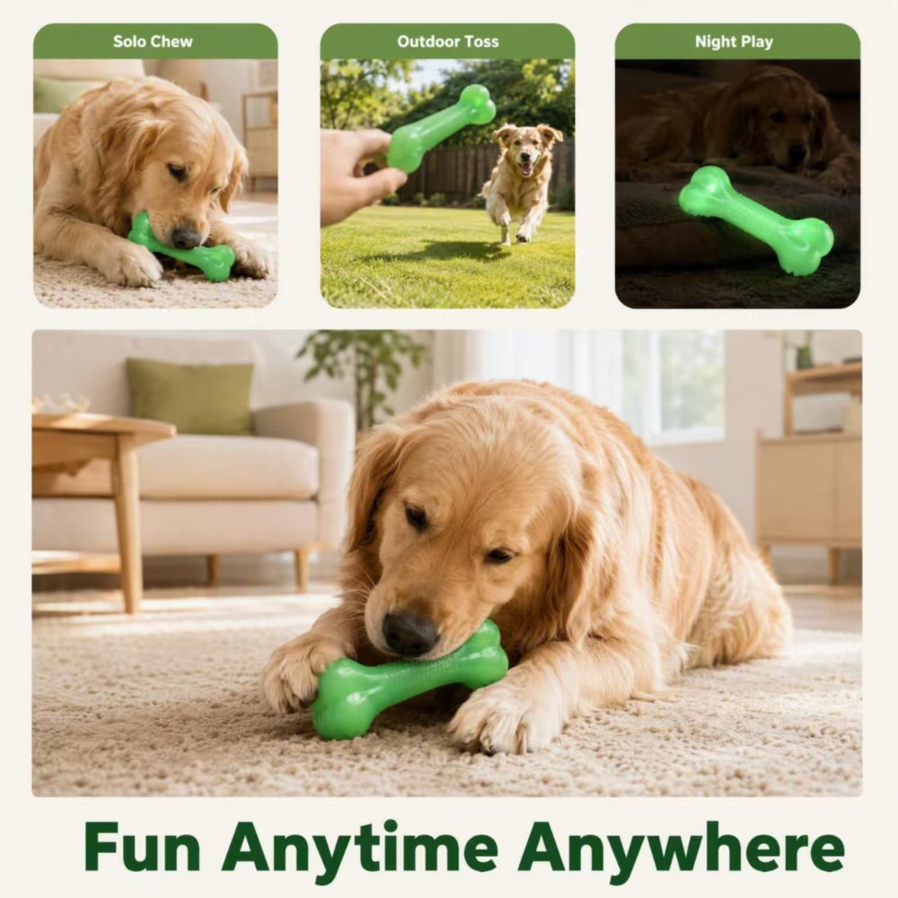 Karanlıkta Parlayan TPR Köpek  - Teeth Cleaning Dog Chew Bone incelemesi ve fiyatı