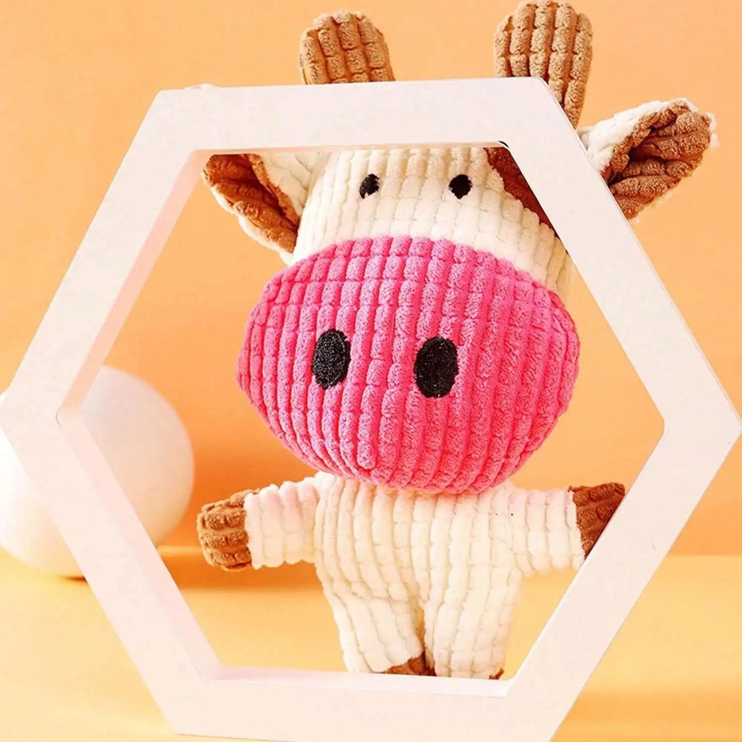 Sevimli Küçük İnek Desenli Pel - Interactive Squeaky Plush Dog Toy incelemesi ve fiyatı