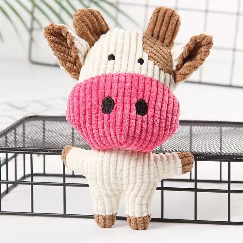 Sevimli Küçük İnek Desenli Pel - Interactive Squeaky Plush Dog Toy incelemesi ve fiyatı